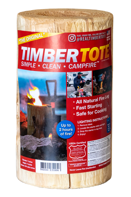 TimberTote Lot de bûches en bois dur naturel pour cheminée et